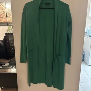 RW&CO. Green Open-Front Long Cardigan